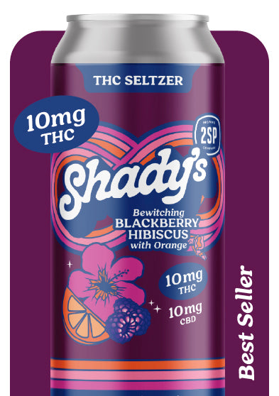 Bewitching Blackberry Hibiscus with Orange - Shady's THC Seltzer