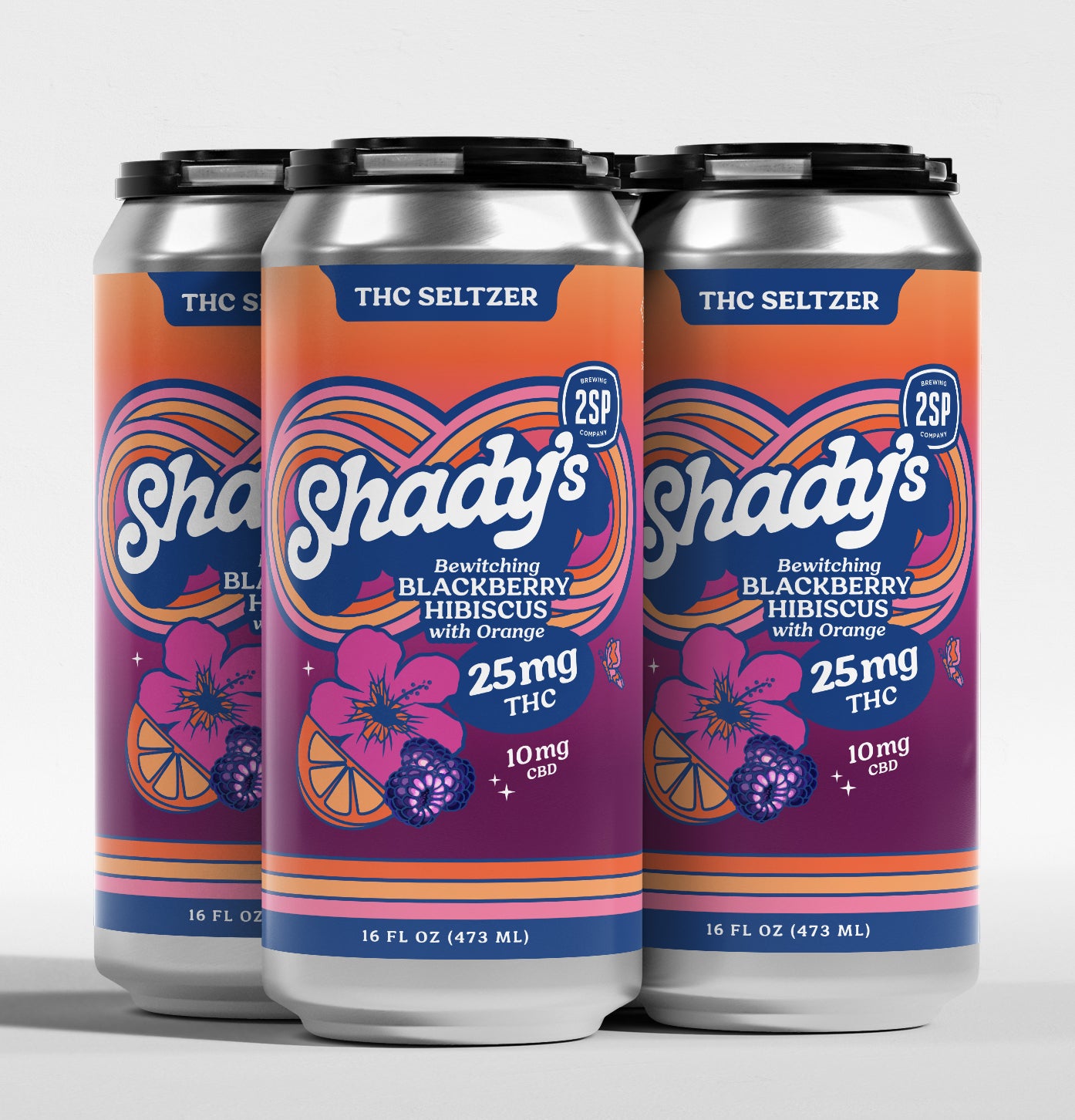 Blackberry Hibiscus 25mg - Shady's THC Seltzers